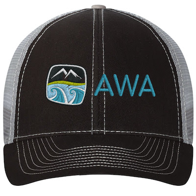 Black and Grey AWA Hat