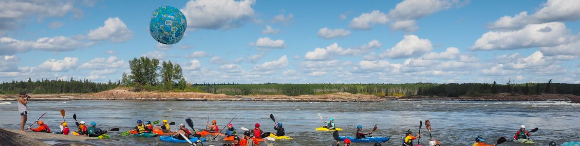 Fort Smith Club kayaking on the slave river